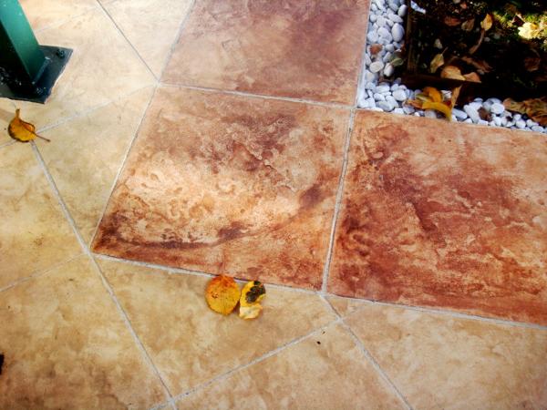 stamped concrete overlay