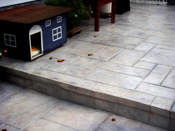 stamped concrete overlay