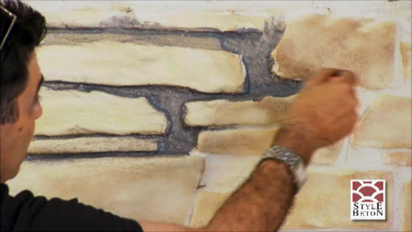 stamped wall