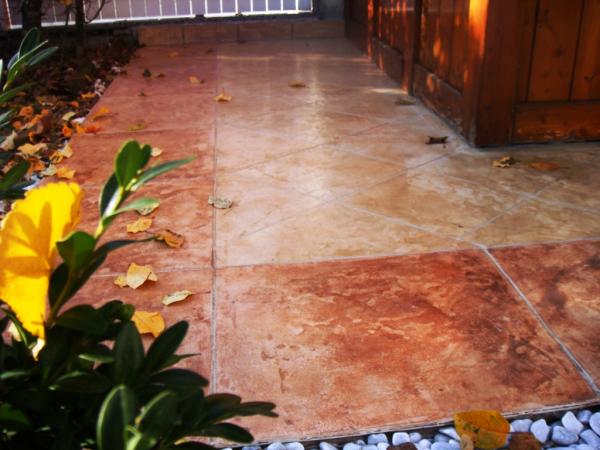 stamped concrete overlay